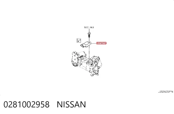 Sensor de presión del colector de admisión 0281002958 Nissan/Infiniti