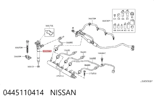Inyector 0445110414 Nissan/Infiniti