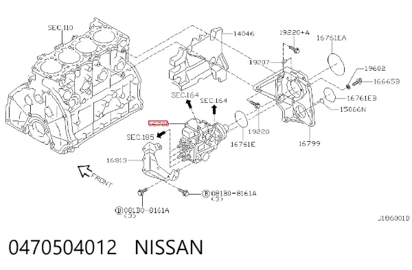 Bomba inyectora 0470504012 Nissan/Infiniti