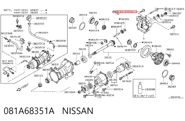  081A68351A Nissan/Infiniti