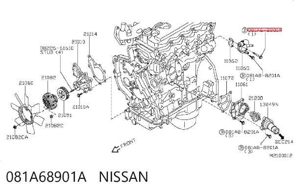  081A68901A Nissan/Infiniti