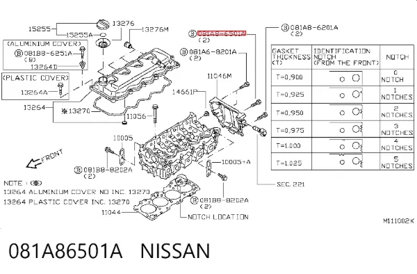  081A86501A Nissan/Infiniti
