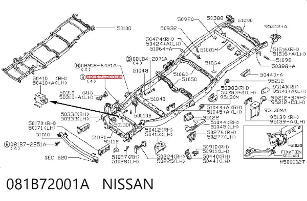  081B72001A Nissan/Infiniti
