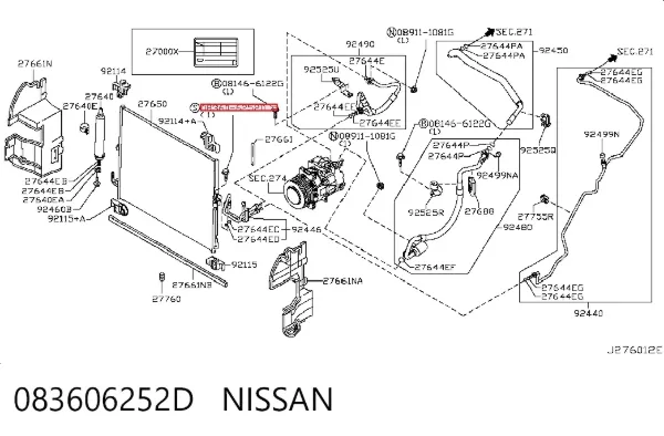  083606252D Nissan/Infiniti