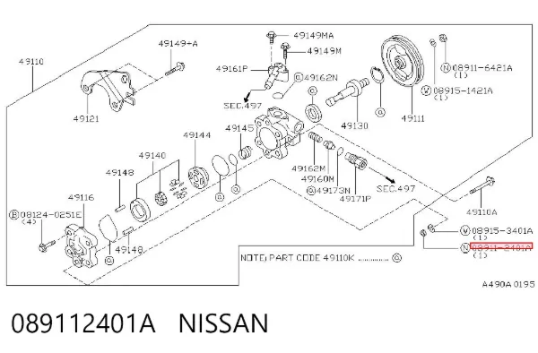  089112401A Nissan/Infiniti