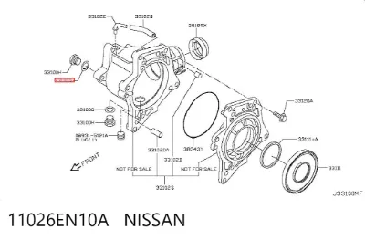 Junta del tapón de drenaje del diferencial NISSAN 11026EN10A