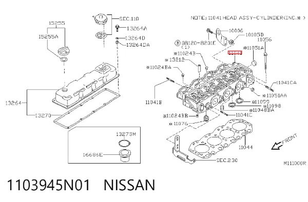 Culata 1103945N01 Nissan/Infiniti