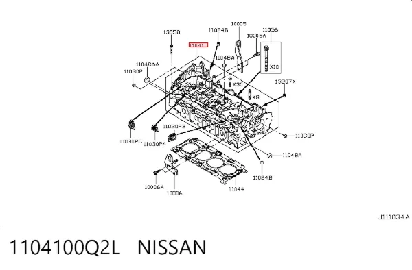 Culata 1104100Q2L Nissan/Infiniti