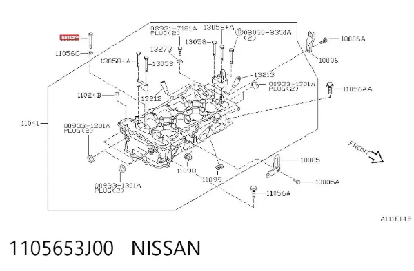 Tornillo culata 1105653J00 Nissan/Infiniti