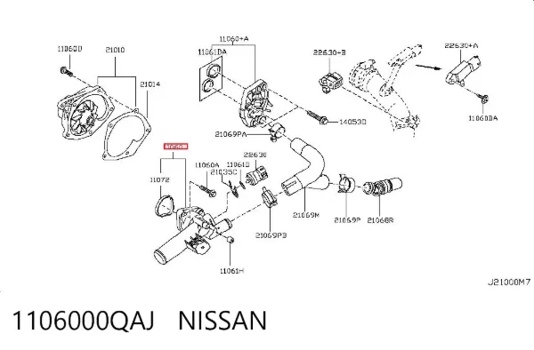 Termostato 1106000QAJ Nissan/Infiniti