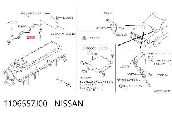 Bujía de precalentamiento 1106557J00 Nissan/Infiniti