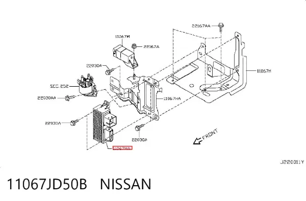 Relé de precalentamiento 11067JD50B Nissan/Infiniti