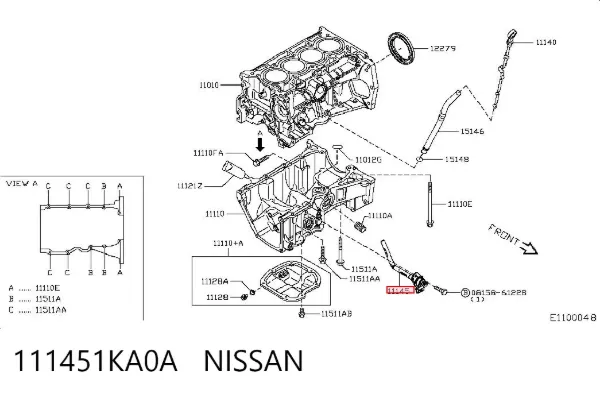 Sensor de nivel de aceite 111451KA0A Nissan/Infiniti