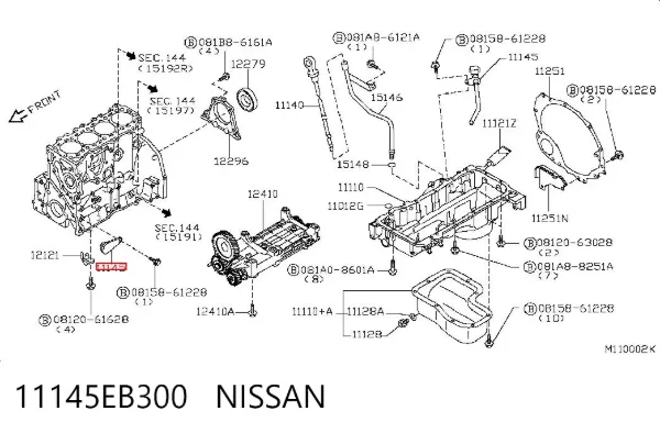 Sensor de nivel de aceite Nissan Navara NP300 III