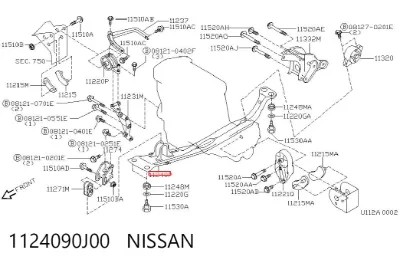Viga de soporte del motor NISSAN 1124090J00