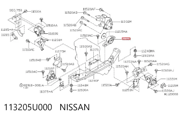  113205U000 Nissan/Infiniti