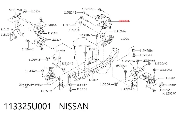  113325U001 Nissan/Infiniti