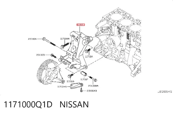 Soporte del alternador Nissan Qashqai I