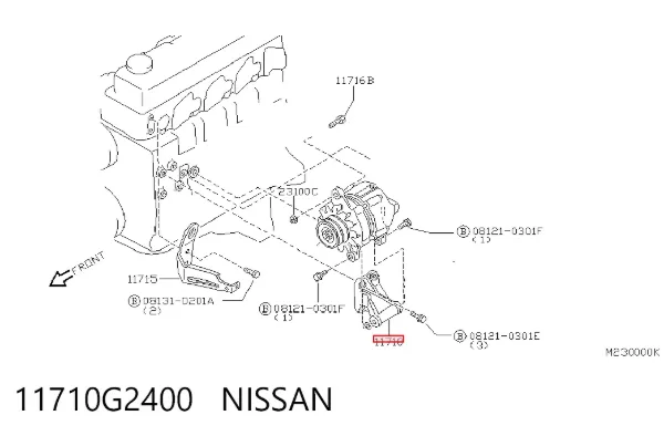 Soporte del alternador Nissan Terrano II