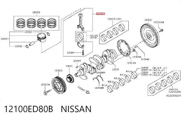 Biela 12100ED80B Nissan/Infiniti