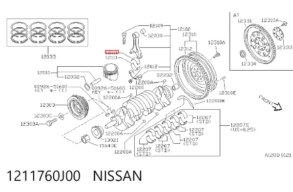 1211760J00 Nissan/Infiniti