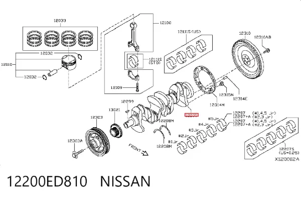 Cigüeñal 12200ED810 Nissan/Infiniti