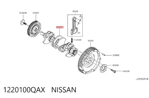 Cigüeñal 1220100QAX Nissan/Infiniti