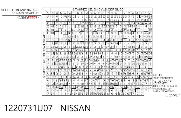  1220731U07 Nissan/Infiniti