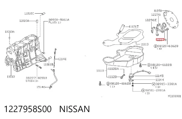 Retén de cigüeñal Nissan Patrol Y60