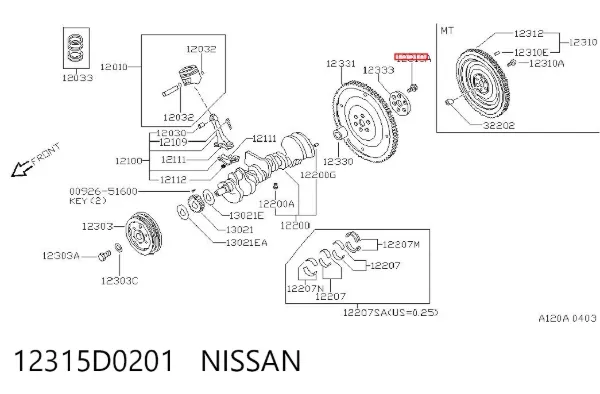  12315D0201 Nissan/Infiniti