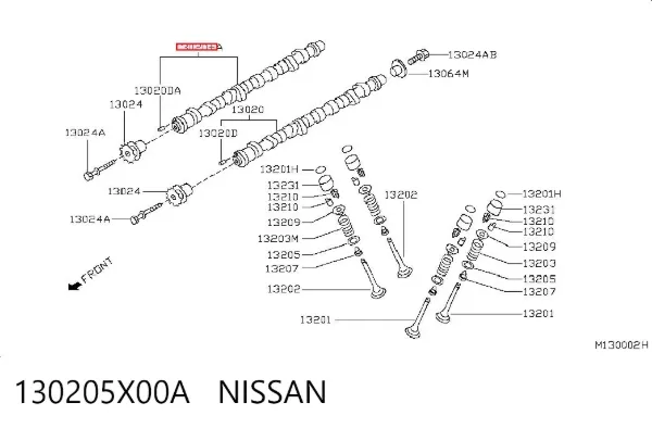 Árbol de levas de entrada Nissan Murano Z51