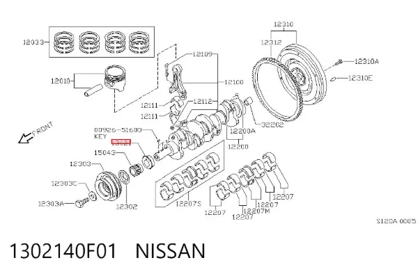 Piñón del cigüeñal Nissan Primera P11