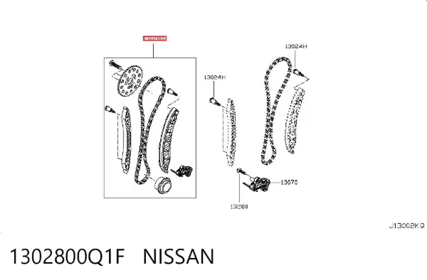 Kit de cadena de distribución 1302800Q1F Nissan/Infiniti