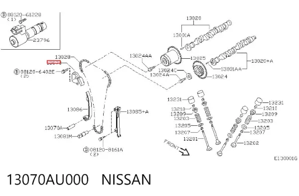 Tensor de cadena de distribución 13070AU000 Nissan/Infiniti