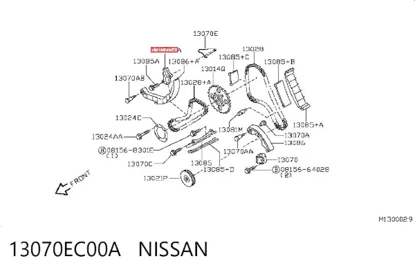 Kit de cadena de distribución 13070EC00A Nissan/Infiniti
