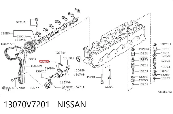 Tensor correa distribución 13070V7201 Nissan/Infiniti