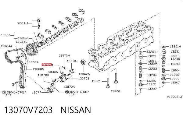 Tensor correa distribución 13070V7203 Nissan/Infiniti