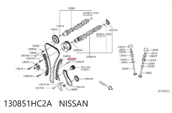 Guía de cadena de distribución Nissan Note E11