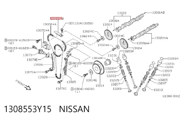 Tensor superior de cadena de distribución Nissan Sunny III