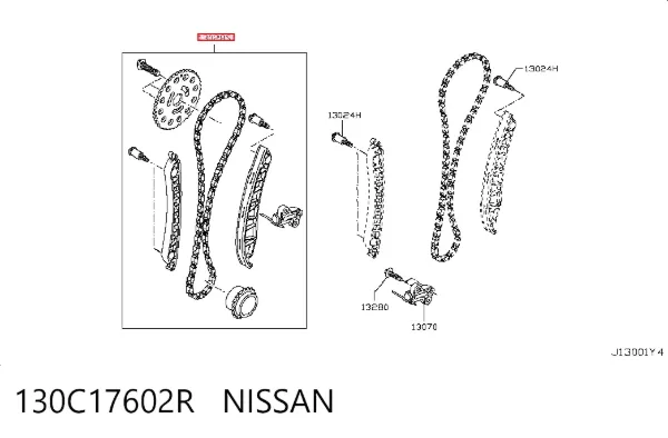 Kit de cadena de distribución 130C17602R Nissan/Infiniti
