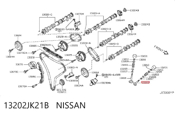 Válvula escape 13202JK21B Nissan/Infiniti