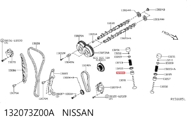 Retenes de válvulas 132073Z00A Nissan/Infiniti