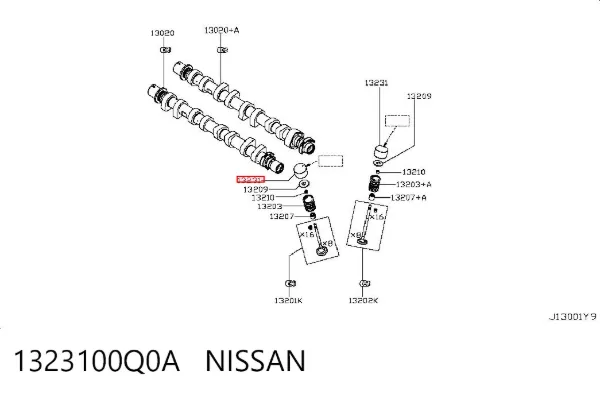 Taqués hidráulicos 1323100Q0A Nissan/Infiniti