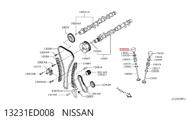 Taqués hidráulicos 13231ED008 Nissan/Infiniti