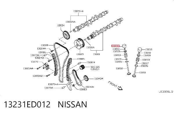 Taqués hidráulicos 13231ED012 Nissan/Infiniti