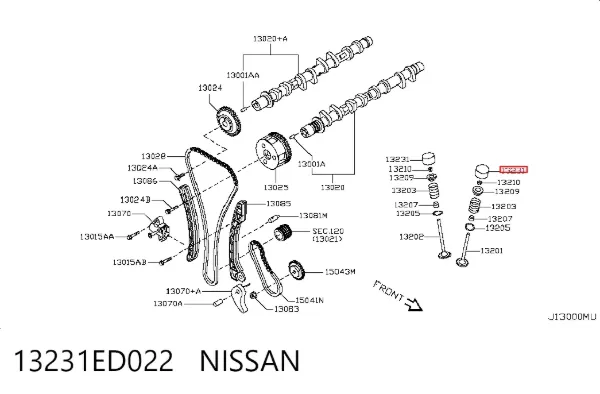 Taqués hidráulicos 13231ED022 Nissan/Infiniti
