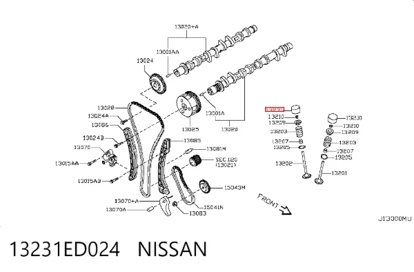 Taqués hidráulicos 13231ED024 Nissan/Infiniti
