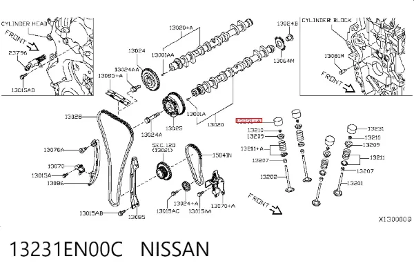Taqués hidráulicos 13231EN00C Nissan/Infiniti