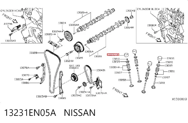 Taqués hidráulicos 13231EN05A Nissan/Infiniti