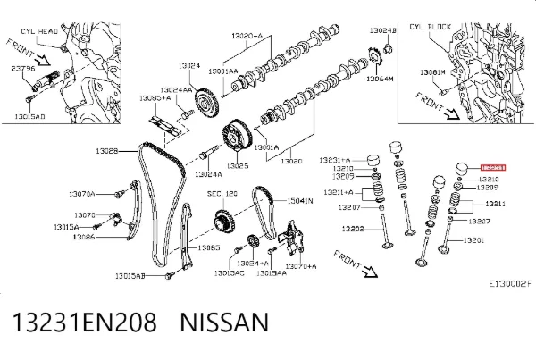Taqués hidráulicos 13231EN208 Nissan/Infiniti